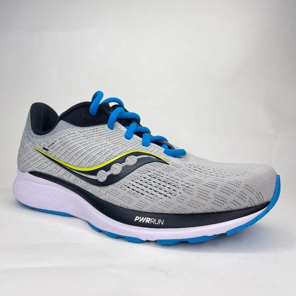 Saucony Mens Guide 14 Wide Gray Blue Running Shoes Size 9.5&11.5 W S20655-55